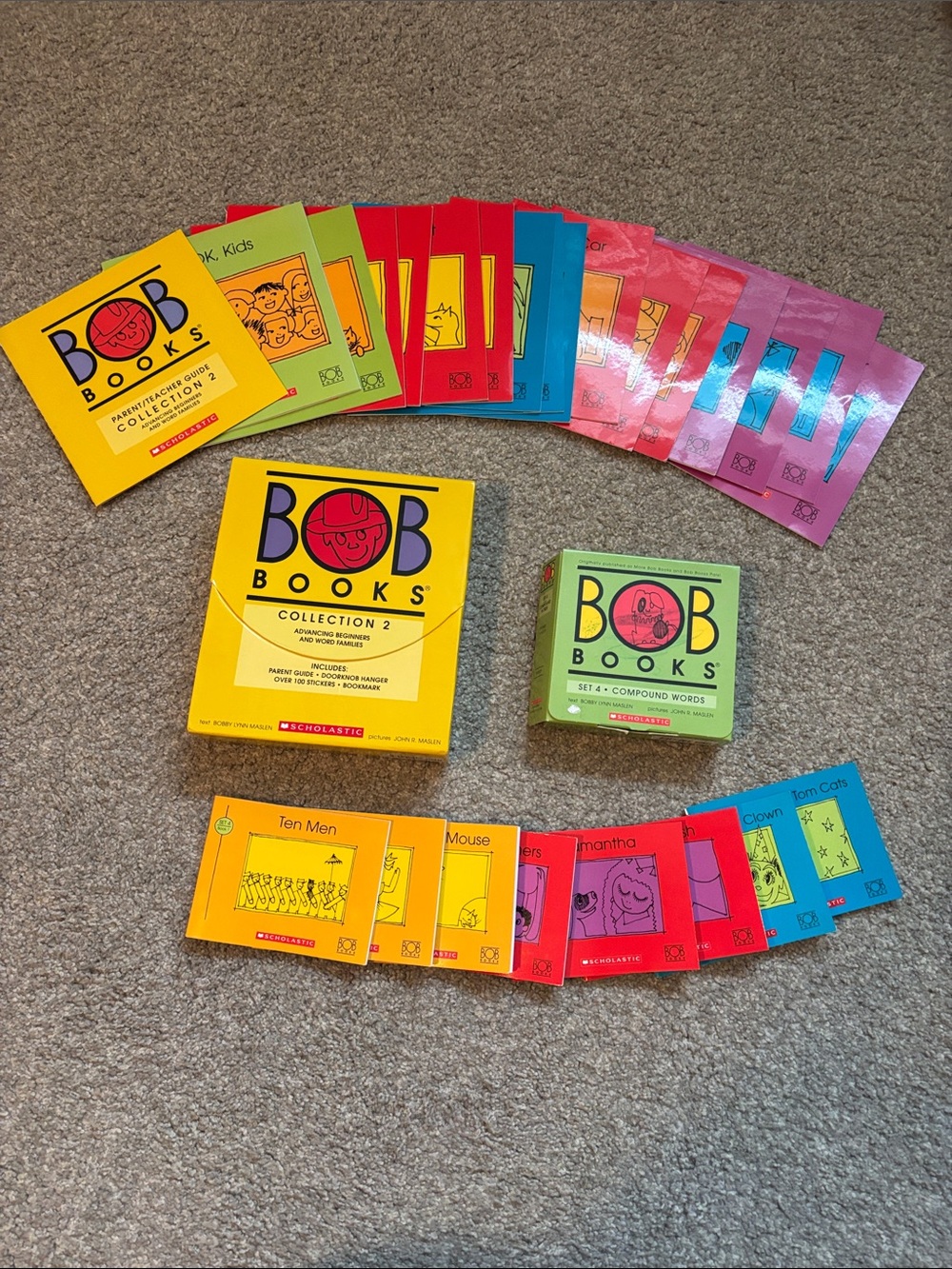 Scholastic Bob Books 2 complete sets Kids Collectipn 2 and Set 4 compound words